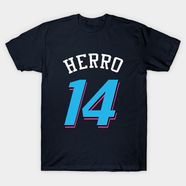 Tyler Herro Number 14 T-Shirt by Cabello's